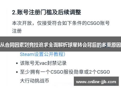 从合同因素到竞技追求全面解析球星转会背后的多重原因